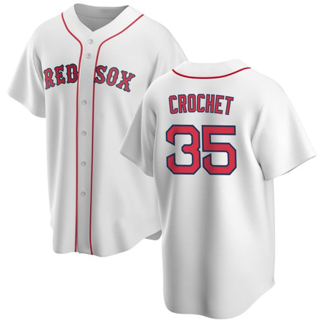 marshops Boston Red Sox #35 Garrett Crochet White  2024 Cool Base Stitched Jersey