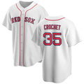 marshops Boston Red Sox #35 Garrett Crochet White  2024 Cool Base Stitched Jersey