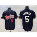 marshops Los Angeles Dodgers #5 Freddie Freeman Black  Mexico Limited Stitched Jersey