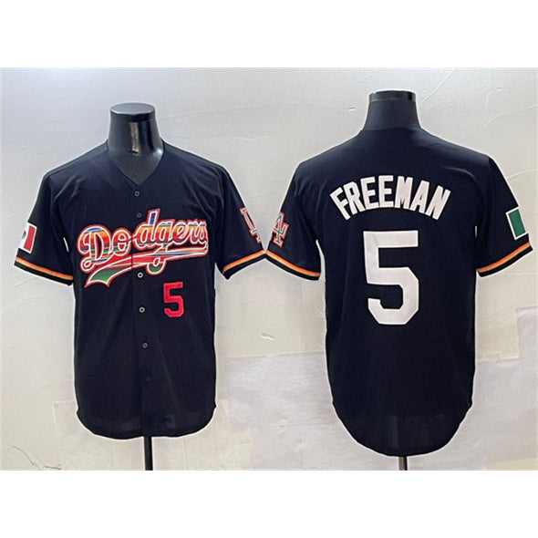 marshops Los Angeles Dodgers #5 Freddie Freeman Black  Mexico Limited Stitched Jersey