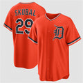 marshops Detroit Tigers #29 Tarik Skubal Orange  Alternate Stitched Jersey