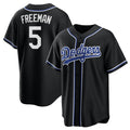 marshops Los Angeles Dodgers #5 Freddie Freeman Black  Lights Out Limited Stitched Jersey
