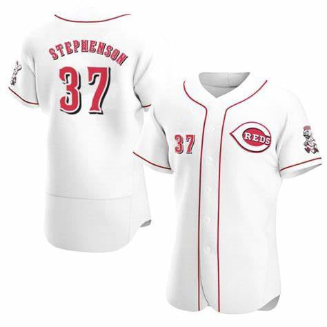 marshops  Cincinnati Reds #37 Tyler Stephenson White  Stitched Flex Base Jersey