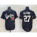 marshops Houston Astros #27 Jose Altuve Black  Cactus Jack Cool Base Jersey