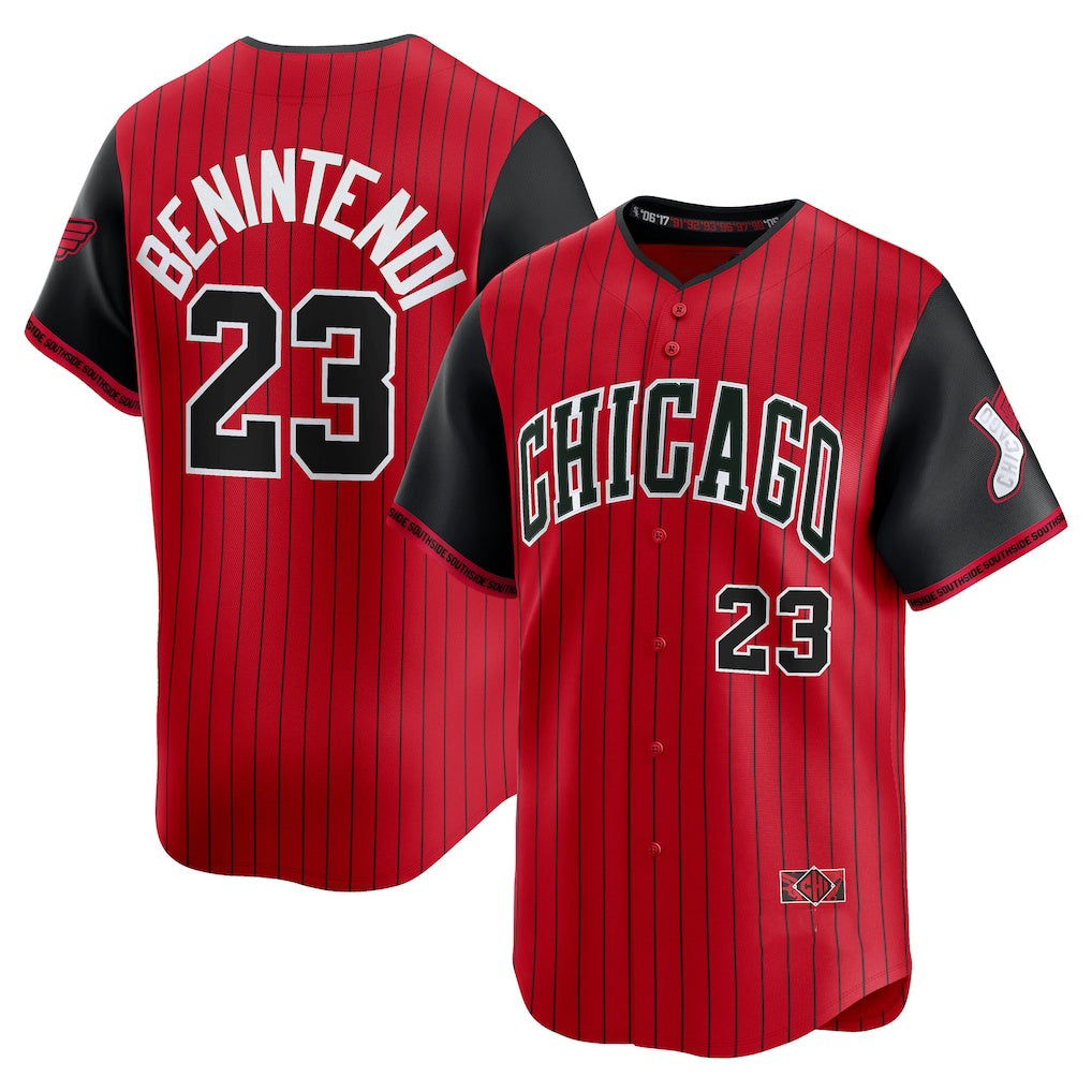 marshops  Chicago White Sox #23 Andrew Benintendi Red-Black  2025 City Connect Limited Player Jersey