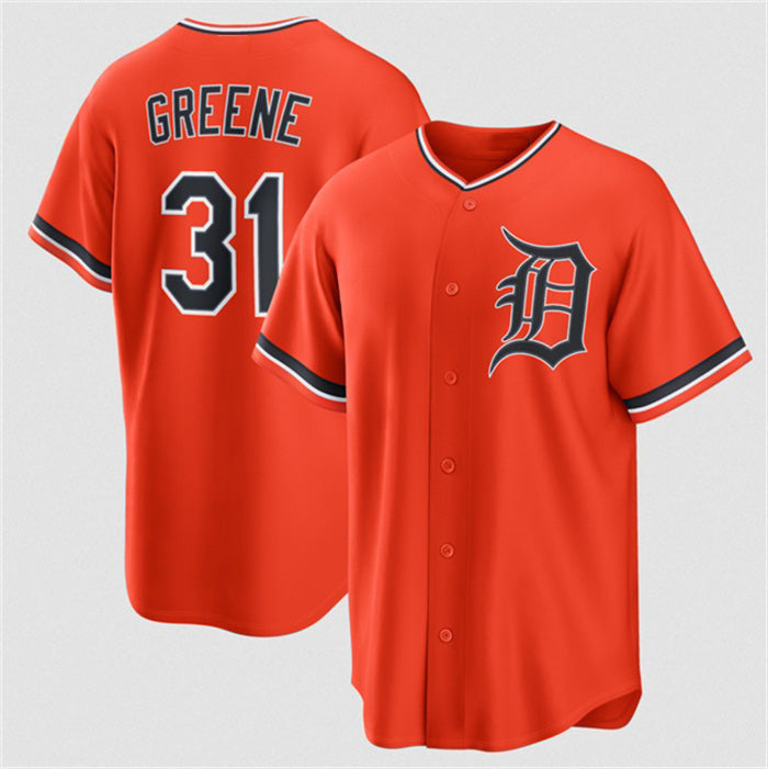 marshops Detroit Tigers #31 Riley Greene Orange  Alternate Stitched Jersey