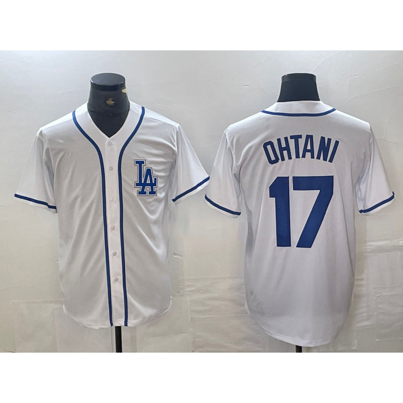 marshops Los Angeles Dodgers #17 Shohei Ohtani White  Cool Base Stitched Jersey