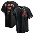 marshops Arizona Diamondbacks #7 Corbin Carroll Black  2023 World Series Cool Base Stitched Jersey