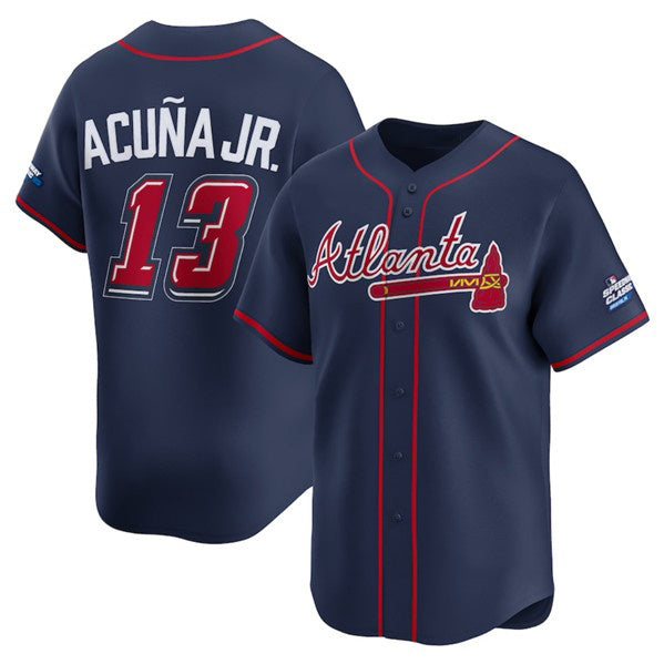 marshops Atlanta Braves #13 Ronald Acu?a Jr. Navy  2025 Speedway Classic Alternate Limited Stitched Jersey