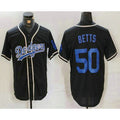 marshops Los Angeles Dodgers #50 Mookie Betts Black  Cool Base With Patch Stitched Jersey