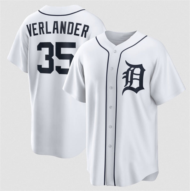 marshops Detroit Tigers #35 Justin Verlander White  2026 Cool Base Stitched Jersey