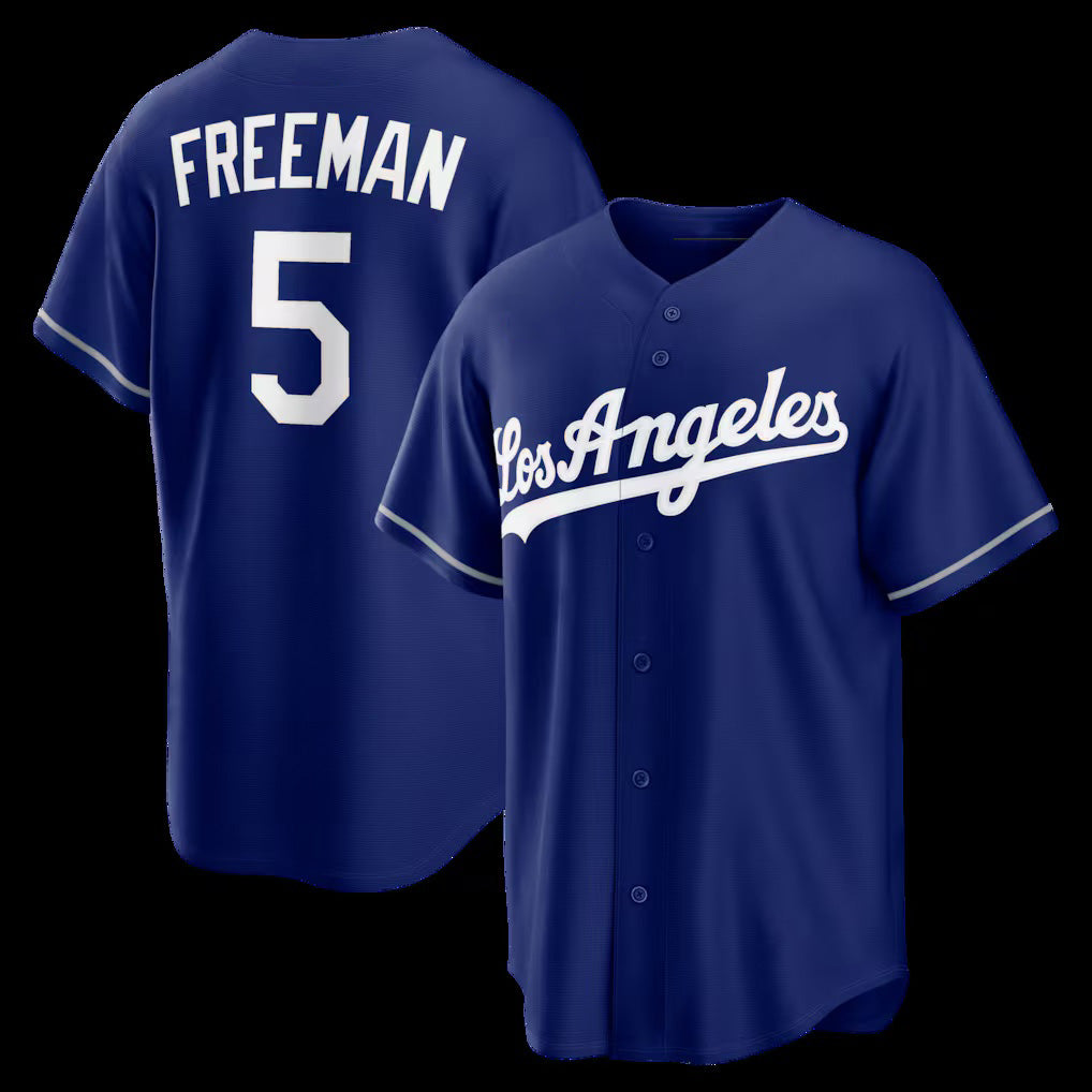 marshops Los Angeles Dodgers #5 Freddie Freeman Royal  Alternate Replica Jersey