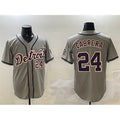 marshops Detroit Tigers #24 Miguel Cabrera Gray  Cool Base Stitched Jersey