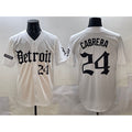 marshops Detroit Tigers #24 Miguel Cabrera White  'Motor Gothic Edition' Vapor Premier Limited Stitched Jersey