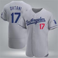 marshops Los Angeles Dodgers #17 Shohei Ohtani Gray  Flex Base Stitched Jersey