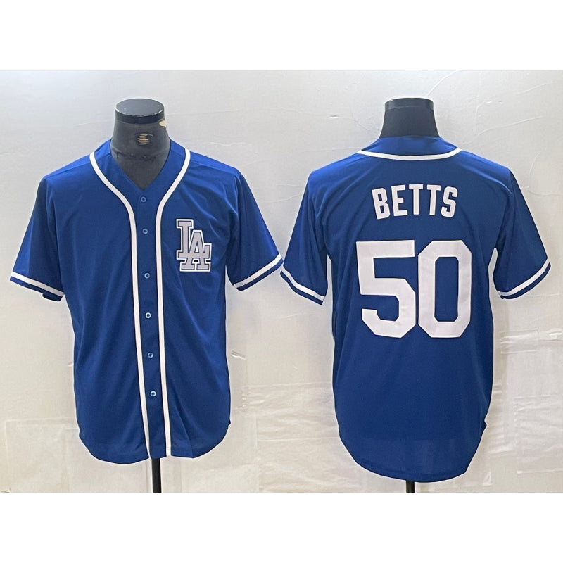 marshops Los Angeles Dodgers #50 Mookie Betts Blue  Cool Base Stitched Jersey
