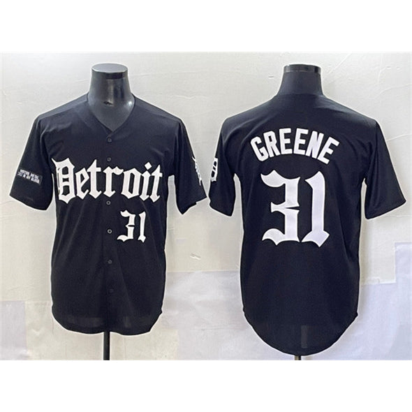 marshops Detroit Tigers #31 Riley Greene Black  'Motor Gothic Edition' Vapor Premier Limited Stitched Jersey