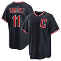 marshops Cleveland Guardians #11 Jos¨¦ Ram¨ªrez Navy  2025 Alternate Limited Stitched Jersey