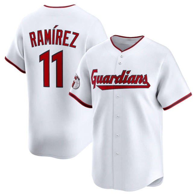 marshops Cleveland Guardians #11 Jose Ramirez White  Home Limited Stitched Jersey