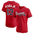 marshops Atlanta Braves #13 Ronald Acu?a Jr. Red  Alternate 2 Elite Jersey