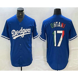 marshops Los Angeles Dodgers #17 Shohei Ohtani Mexico Blue  Cool Base Stitched Jerseys