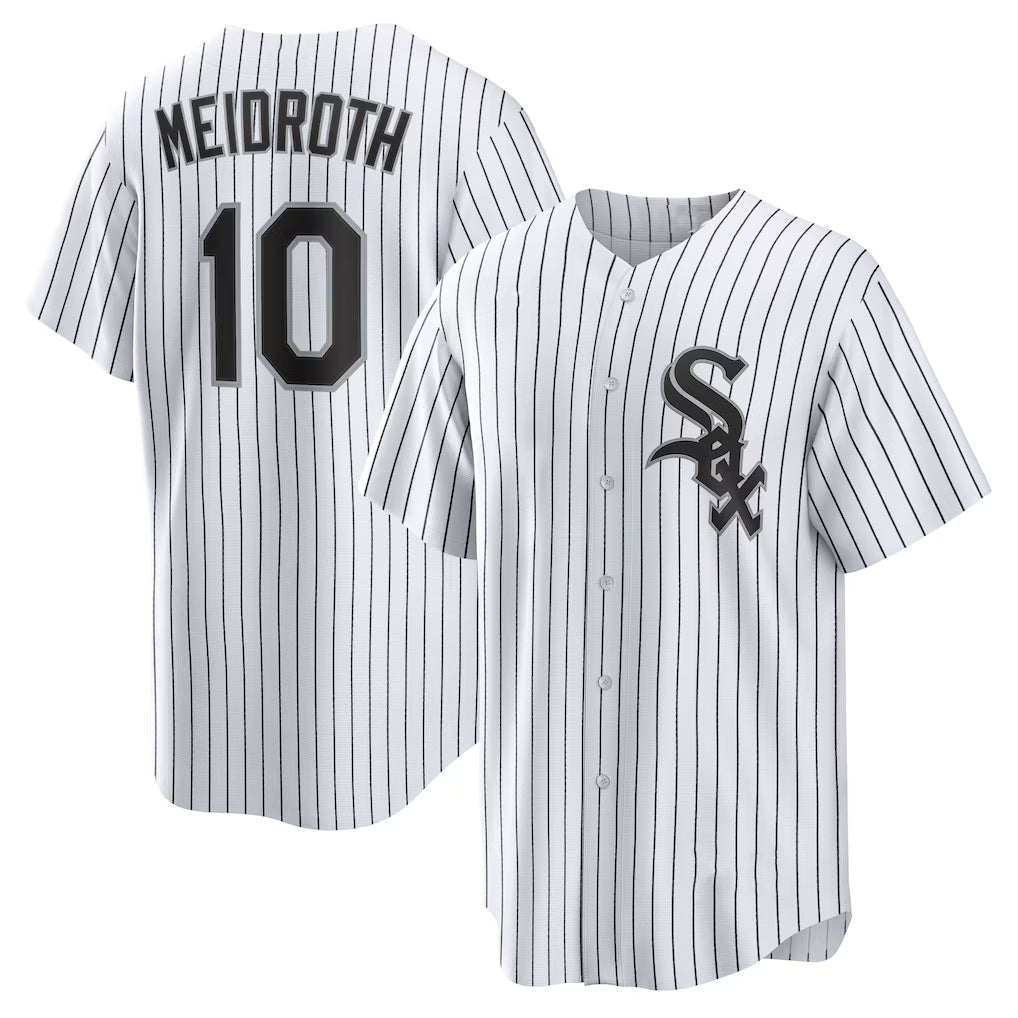 marshops  Chicago White Sox #10 Chase Meidroth White  Home Replica Jersey
