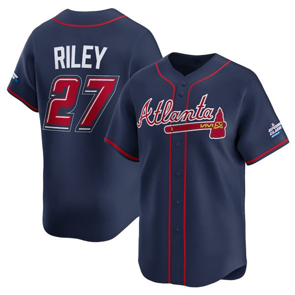 marshops Atlanta Braves #27 Austin Riley Navy  2025 Speedway Classic Alternate Limited Stitched Jersey