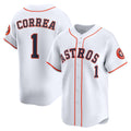 marshops Houston Astros #1 Carlos Correa White  Home Limited Player Jersey