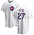 marshops Chicago Cubs #27 Seiya Suzuki White  Cool Base Stitched Jersey