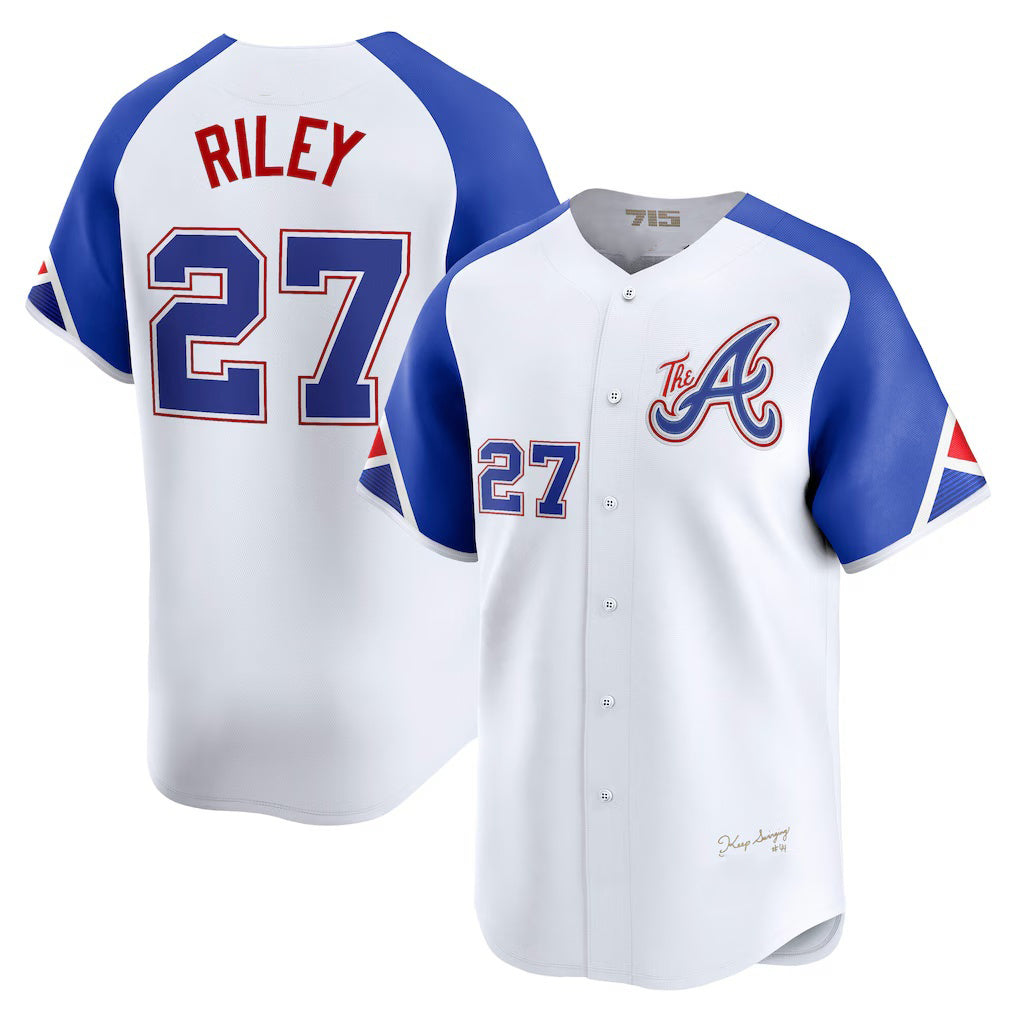 marshops Atlanta Braves #27 Austin Riley White  City Connect Limited Player Jersey