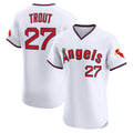marshops Los Angeles Angels #27 Mike Trout White  Alternate 2 Elite Jersey