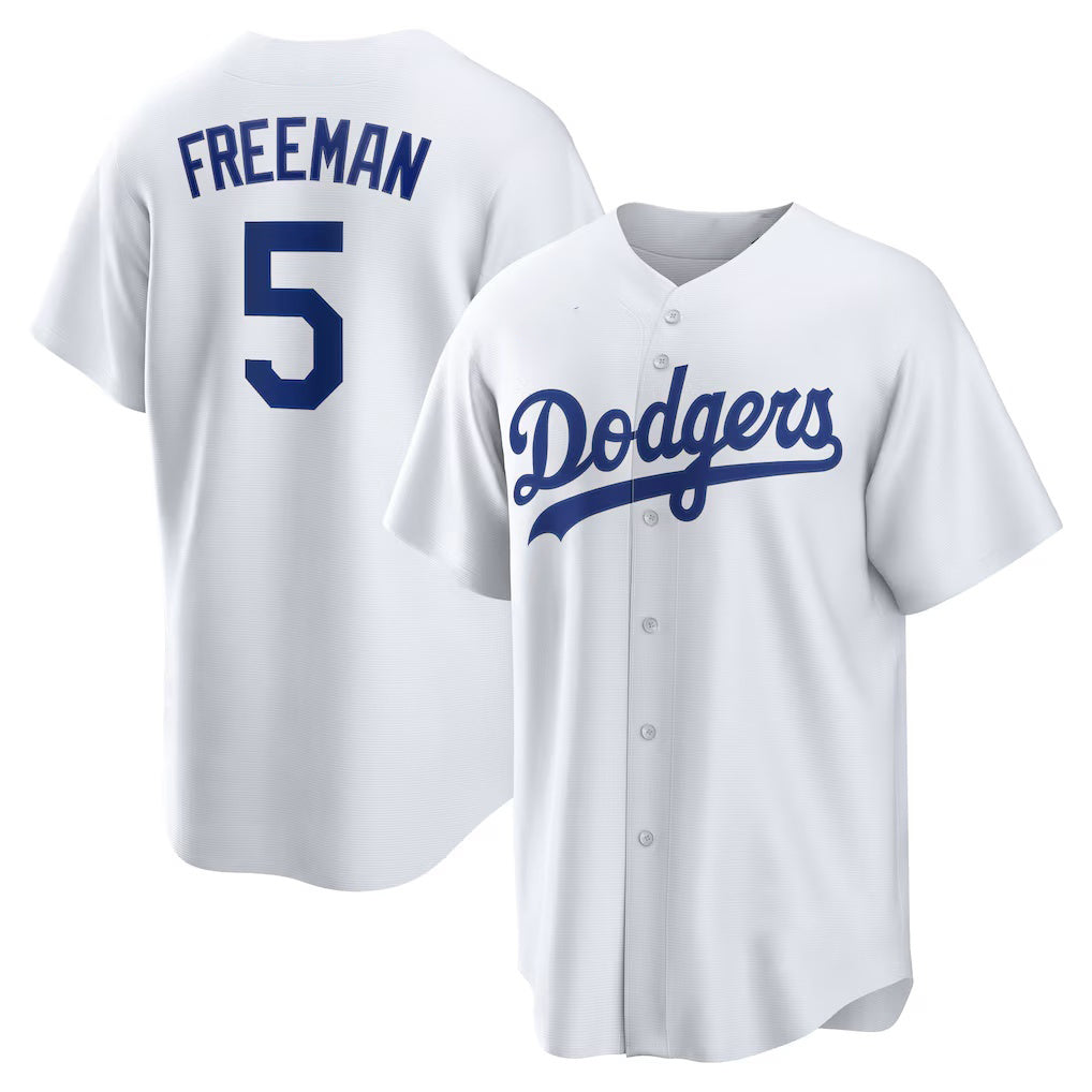 marshops Los Angeles Dodgers #5 Freddie Freeman White  Replica Player Jersey