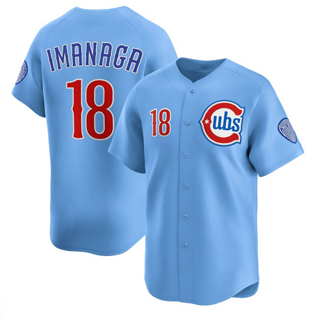 marshops Chicago Cubs #18 Sh¨­ta Imanaga Blue  2024-25 2nd Alternate Limited Stitched Jersey