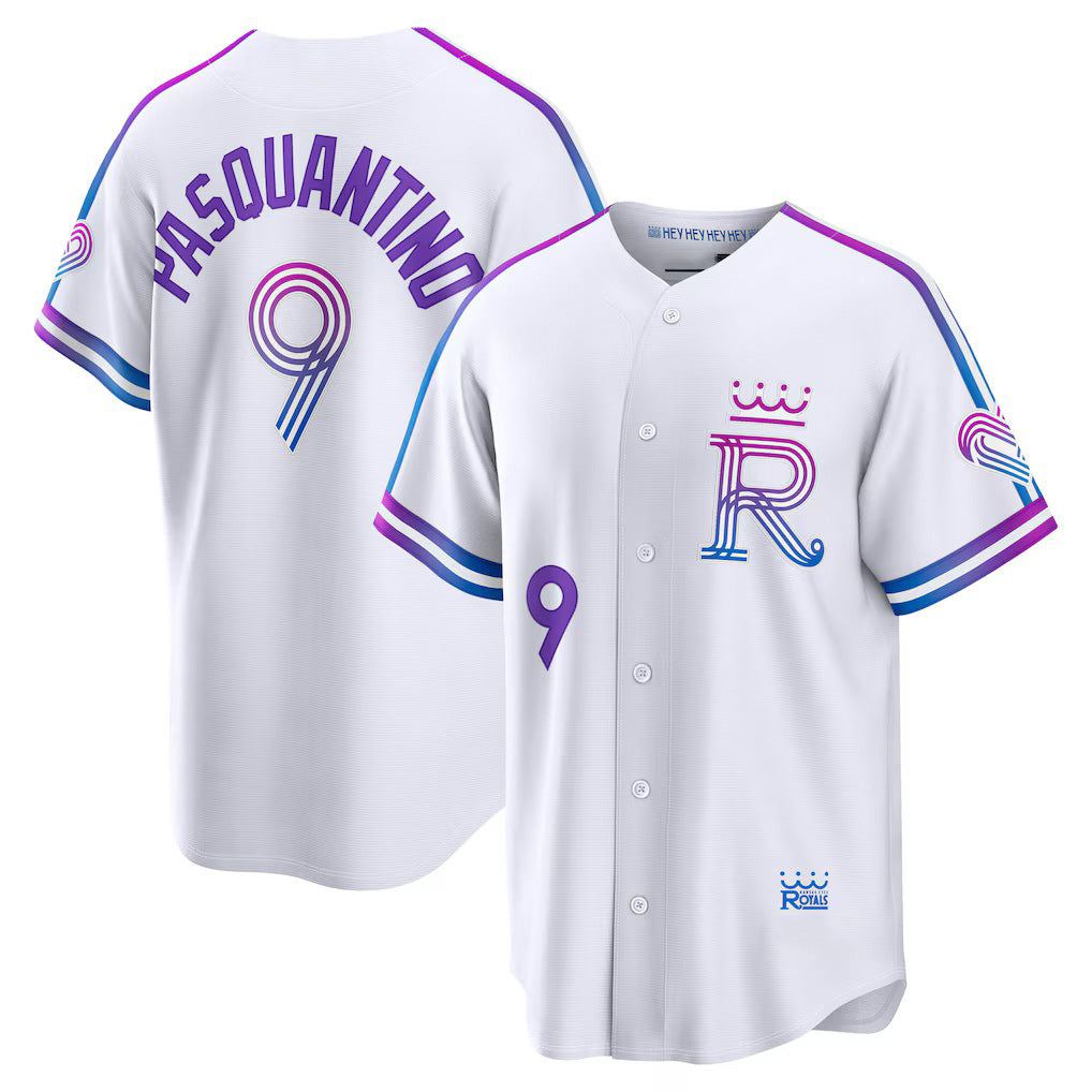 marshops Kansas City Royals #9 Vinnie Pasquantino White  2026 City Connect Stadium Jersey