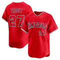 marshops Los Angeles Angels #27 Mike Trout Red  Alternate Limited Player Jersey