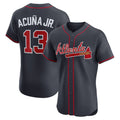 marshops Atlanta Braves #13 Ronald Acu?a Jr. Navy  Alternate Elite Jersey