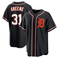 marshops Detroit Tigers #31 Riley Greene Black  Out Stitched Jersey