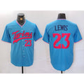 marshops Minnesota Twins #23 Royce Lewis Blue  Cool Base Stitched Jersey