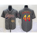 marshops Houston Astros #44 Yordan Alvarez Number Grey  Gridiron Cool Base Stitched Jersey