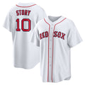 marshops Boston Red Sox #10 Trevor Story White  Home Replica Jersey