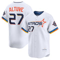 marshops Houston Astros #27 Jose Altuve White  2025 City Connect Limited Player Jersey