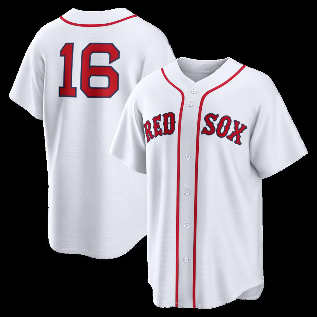 marshops Boston Red Sox #16 Jarren Duran White  Home Replica Jersey