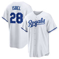 marshops Kansas City Royals #28 Kyle Isbel White  Home Replica Jersey