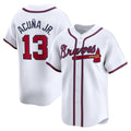 marshops Atlanta Braves #13 Ronald Acu?a Jr. White  Home Limited Player Jersey