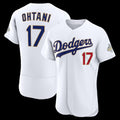 marshops Los Angeles Dodgers #17 Shohei Ohtani White  2026 Gold Collection Authentic Jersey