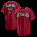 marshops Arizona Diamondbacks #7 Corbin Carroll Crimson  Alternate 2 Replica Jersey