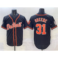 marshops Detroit Tigers #31 Riley Greene Black  With Patch Cool Base Stitched Jersey