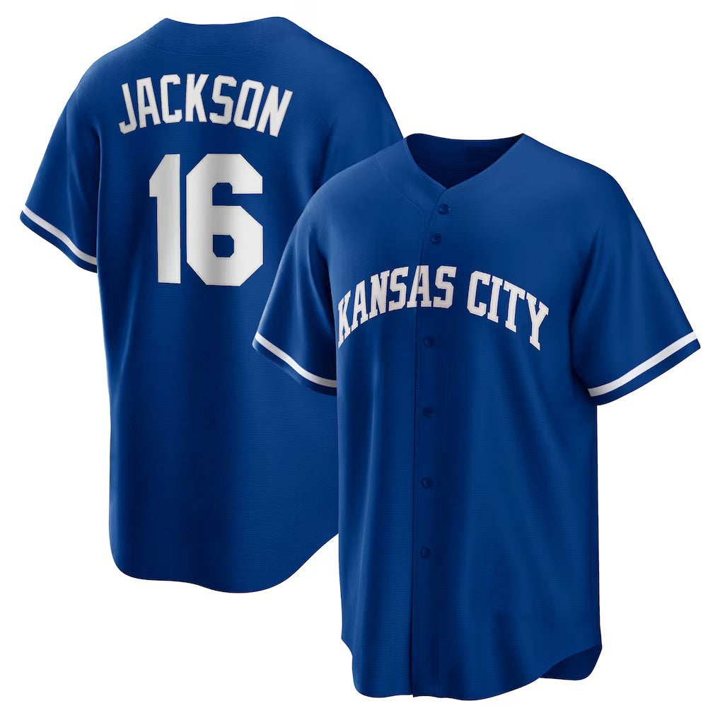 marshops Kansas City Royals #16 Bo Jackson Rush Blue  Alternate 2 Replica Jersey