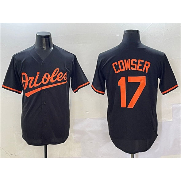 marshops Baltimore Orioles #17 Colton Cowser Black  Cool Base Stitched Jersey