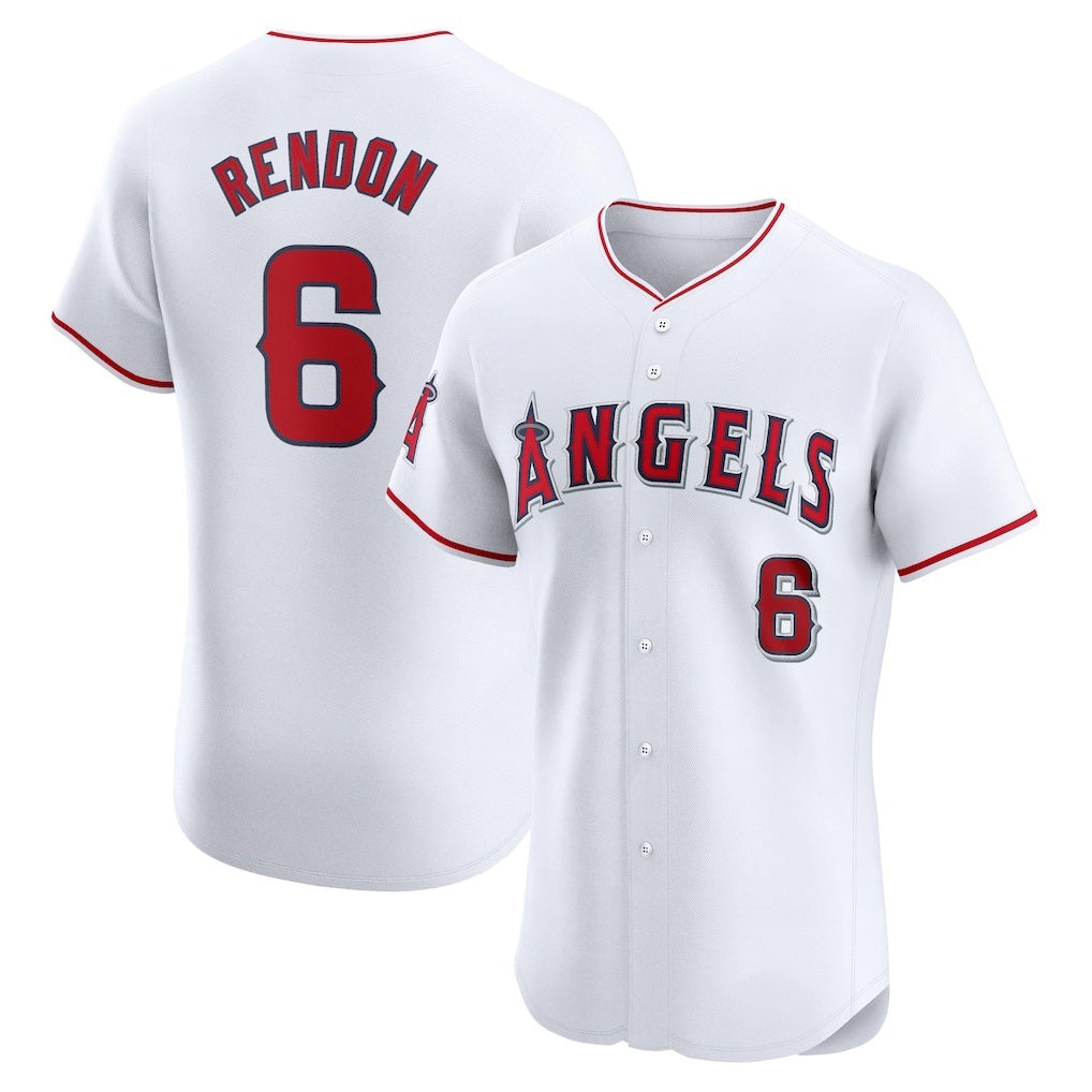 marshops Los Angeles Angels #6 Anthony Rendon White  Home Elite Player Jersey
